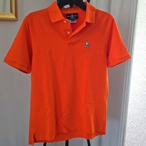 Psycho Bunny orange polo sz M(5)